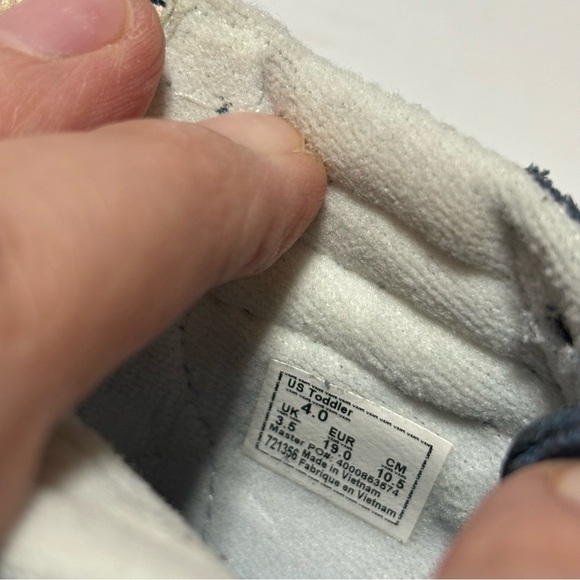 VANS Harry Potter Sk8-Hi Zip Sz 4 Toddler Hogwarts Metallic Blue High Top Shoes - Picture 9 of 9